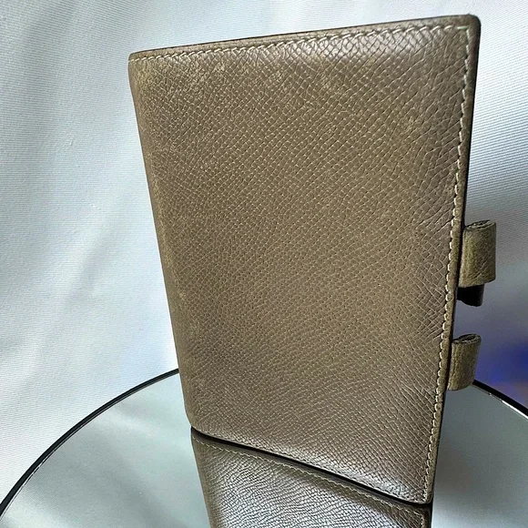 Hermès Ulysse PM Etoupe Togo Leather Notebook Rare Discontinued Hermès Agenda - Picture 2 of 9